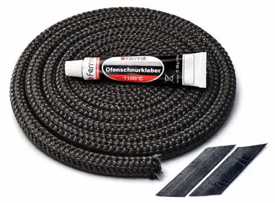 Produktbild von Türdichtung Set für Hark Avenso Kaminofen 2m, ⌀12mm Ofendichtung Ersatzteil