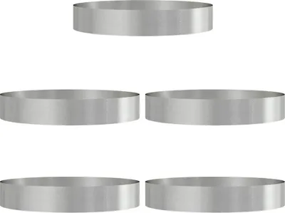 Immagine prodotto di Anello per vaso 5 pz Argento 120 x 120 x 20 cm