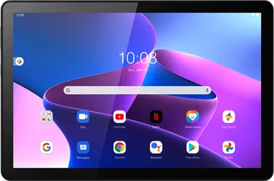 Produktbild von Lenovo Tablet Tab M10 G3, 10.1 Zoll FHD, 4 GB RAM, 64 GB, Wi-Fi 5 ohne Mobilfunk, Android 11, Unisoc T610, Grau, 460 g