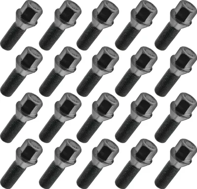 Produktbild von 20x Radschraube M14x1.25 , Gewindelänge: 30mm, Kegelbund, SW17, Schwarz