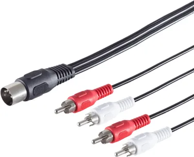 Produktbild von DIN Kabel-5-pol. Stecker/ 4 Cinchstecker 1,5m