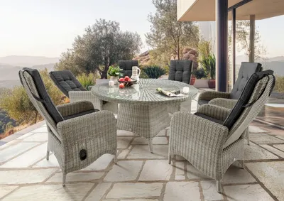 Produktbild von Destiny Sitzgruppe PALMA mit LUNA Esstisch (6 Personen) vintage weiß
