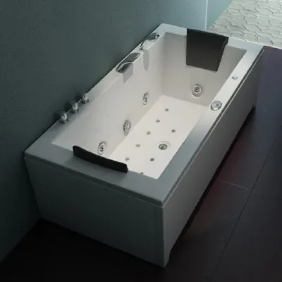 Image de PureHaven Spa 182x90cm Chauffage Programme de nettoyage & Luminothérapie Cascade Système sonore compatible Bluetooth