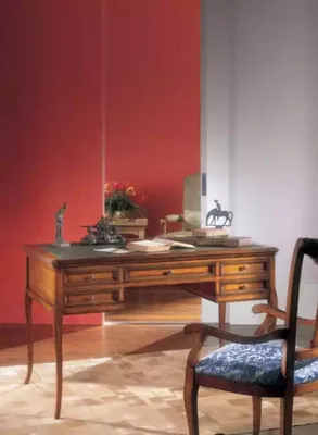 Image de Bureau Table en bois Table d'ordinateur Table de bureau Meubles de bureau Marron