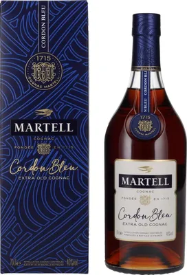 Image de Martell Cognac Cordon Bleu Extra Old Cognac 40% Vol. 0,7l en boîte cadeau