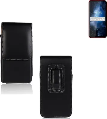 Produktbild von K-S-Trade Gürteltasche für BQ Mobile BQ-6061L Slim Schutz Hülle Handy Hülle mit Magnetverschluss Holster in schwarz