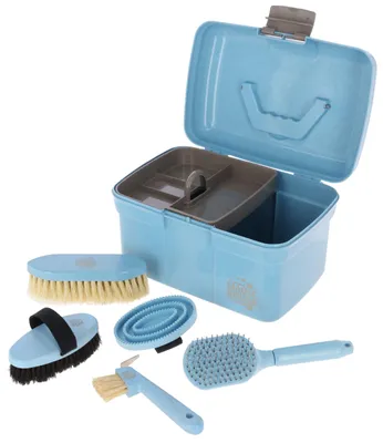 Produktbild von Putzbox pastellblau, gefüllt, für Kinder