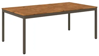 Produktbild von vidaXL Gartentisch Natur und Kaffee 196 x 100,5 x 75 cm