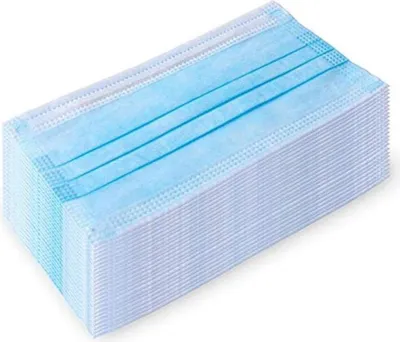 Produktbild von Dicollas 1000 Stück Mundschutz 3-lagig , MNS Atemschutz Einweg Maske Hygieneschutz 18x9 cm Blau Menge: 1000Stück / Packung
