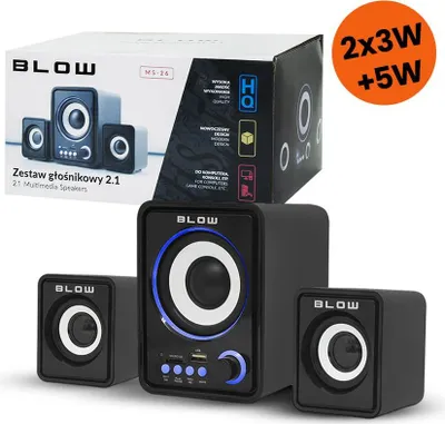 Produktbild von BLOW 66-377#, Heim-Audio-Mikrosystem, Schwarz, 3 W, 3-Wege, 4 Ohm, 280 - 18000 Hz