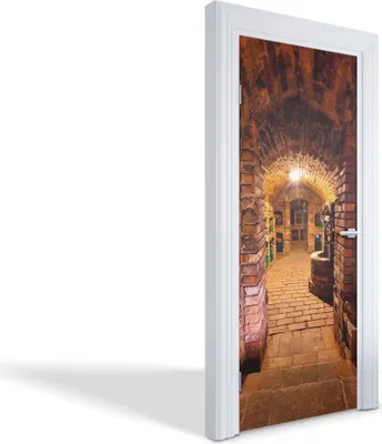 Produktbild von Selbstklebende Türfolien Kreativ Türtapeten Wandsticker - Weinkeller - 85 x 205 cm