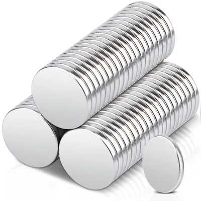 Produktbild von 60 Neodym-Magnete, 12 x 1,5 mm, kleine, extra starke Magnete, runde Magnete für Magnettafeln, starke Magnete für Kühlschränke, Whiteboards, Bürokühlschränke, Seltenerdmagnete