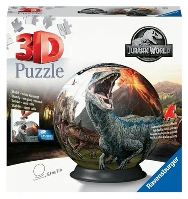 Image de 3D Puzzle Kula Jurassic World (72 elementy) z podstawą, Ø 13 cm