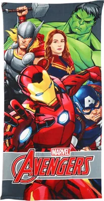 Produktbild von Marvel Avengers Mikrofaser Strandtuch Badetuch XL 70x140 cm