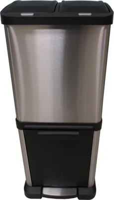 Produktbild von Mülleimer Vivo 32 Liter mit Trittmechanismus für 3-fach Trennung 32,5x77x31,5 cm