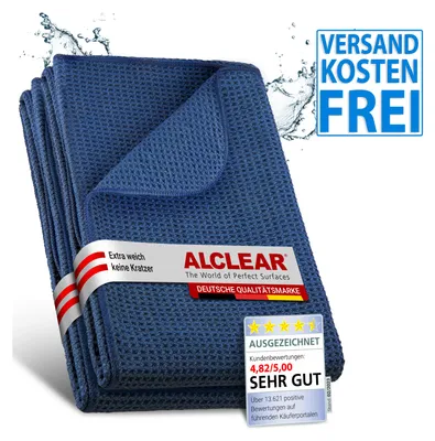 Produktbild von ALCLEAR 820901_2 Microfasertuch Trockenwunder, 2er, 60x40cm, Auto/Küche navy