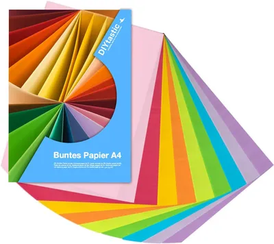 Image de 100x papier multicolore - 140 g/m² - Papier de bricolage & papier de couleur - Pour l'impression & le bricolage - Papier & carton d'argile