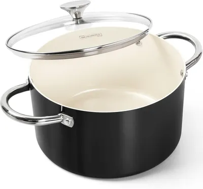 Produktbild von MICHELANGELO Kochtopf, 5,7 l, Keramik-Antihaftbeschichtung, Schwarz