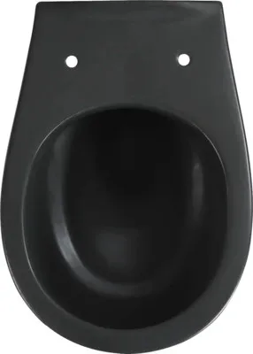 Produktbild von Wand-WC Tiefspüler ohne Spülrand kurz anthrazit matt ohne WC-Sitz 1280767