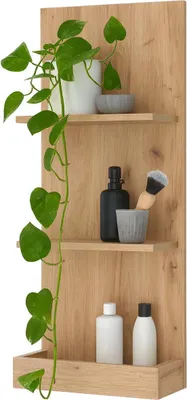 Produktbild von Ablageregal >Coco< in Asteiche Nachbildung, Holzwerkstoff - 40x90x16cm (BxHxT)