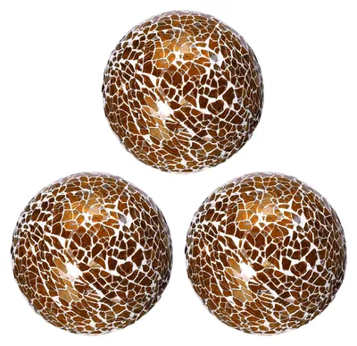 Immagine prodotto di Omgoods - Set di 3 sfere di vetro decorative, 8 cm