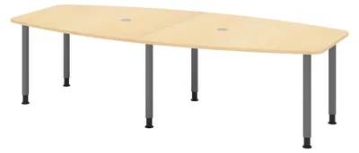 Produktbild von bümö Konferenztisch mittel KT28 - Nachbildung Ahorn, tischfuss: Füße in Graphit