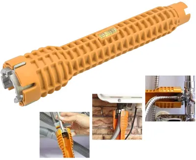 Produktbild von Waschbecken Installer Werkzeug Rohrzange Multifunktions Spüle Wasserhahn Installer Tools Wasserhahn Toilettenschüssel Mehrzweck Schraubenschlüssel für Küche Bad Spülbecken Sanitär