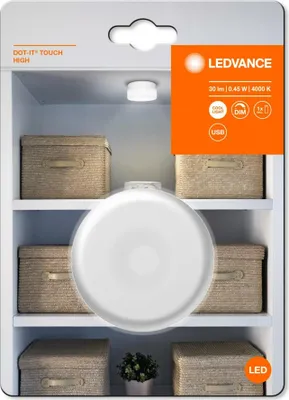 Produktbild von LEDVANCE DOT-it TOUCH, Kabinett, Weiß, Acrylnitril-Butadien-Styrol (ABS), Rund, IP20, III