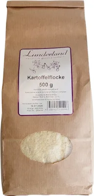 Produktbild von Lunderland Kartoffelflocke 500g gegart und geflockt / feine Flocken für Hunde