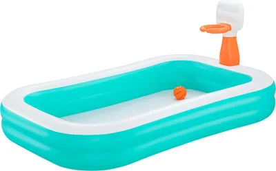 Produktbild von Bestway® Family Pool Dunk N' Splash™ mit Basketballkorb 251 x 168 x 102 cm