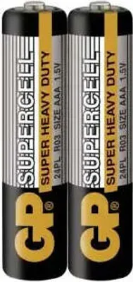 Produktbild von Zink-Kohle-Batterie GP SUPERCELL R03, AAA, 2 Stk. schrumpfen, 1,5V