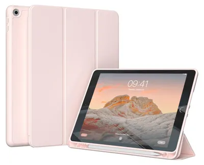 Produktbild von Accezz Smarte Klapphülle aus Silikon iPad 9 (2021) 10.2 Zoll / iPad 8 (2020) 10.2 Zoll / iPad 7 (2019) 10.2 Zoll - Rosa