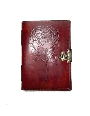Produktbild von Leder Tage Skizzen Notizbuch Journal Unterwegs Vintage Indien Rose Blume Wiese