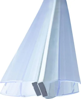 Produktbild von Bagnoxx 2x 2m Duschdichtung versetzt, Magnet Dichtung für Duschkabine, 6mm Glasstärke, 135 & 180 Grad, transparent, magnetische Duschtürdichtung an Glastür oder Schiebetür, einseitige Öffnung