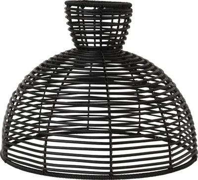 Produktbild von Outdoor Lampenschirm ,Runde, aus Kunst-Rattan, schwarz, E27, Ø 37,5cm