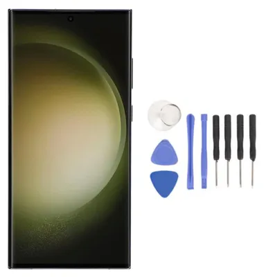 Produktbild von Ersatz-Touchscreen-Digitizer-Baugruppe mit Fingerabdruck und Reparatursatz für das Galaxy S23 Ultra 5G SM-S918U in Grün