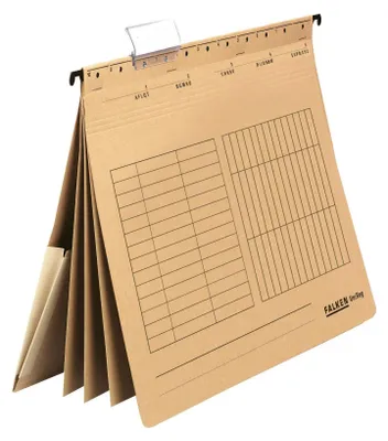 A product shot of hanging file folders.