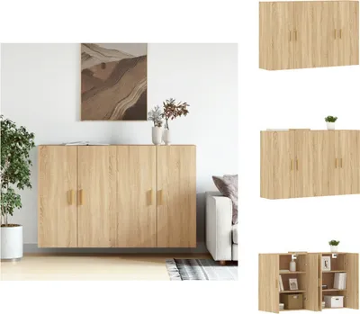Produktbild von vidaXL Wandschränke 2 Stk. Sonoma-Eiche Holzwerkstoff -  Sideboards