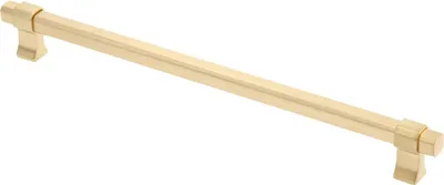 Produktbild von GTV - Möbelgriff IMPERIAL | Griff Griffe Möbelgriffe | Lange 29 cm| Bohrlochabstand 25,6 cm | ZnAl |Gold gebürstet