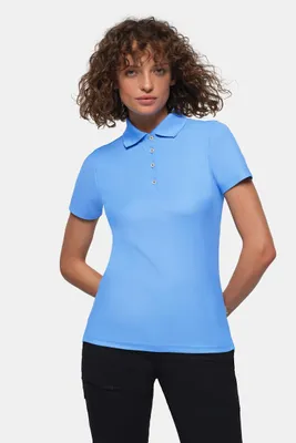 Zdjęcie produktu dla HAKRO Damen Poloshirt Coolmax (Polyesterfasern)® malibublau M