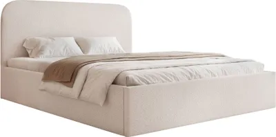 Image de Selsey Sonvivo - Lit rembourré 140x200 avec sommier, chenille, beige clair