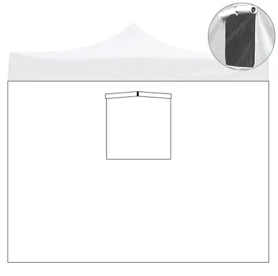 Immagine prodotto di Telo di Ricambio Laterale per Gazebo Pieghevole 3x2m Impermeabile con Finestra Bianco