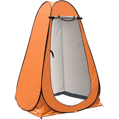 Image de Tente de douche pop-up Portable, camping, salle de bain,plage, protection solaire, pique-nique, pêche，Orange