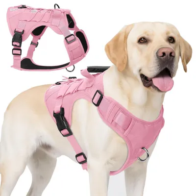 Produktbild von Taktisches Hundegeschirr Anti Zug Ausbruchsicher mit Griff Pink Größe M