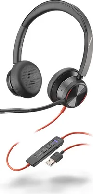 Produktbild von POLY Blackwire 8225 Kopfhörer Kabelgebunden Kopfband Büro/Callcenter USB Typ-A Schwarz