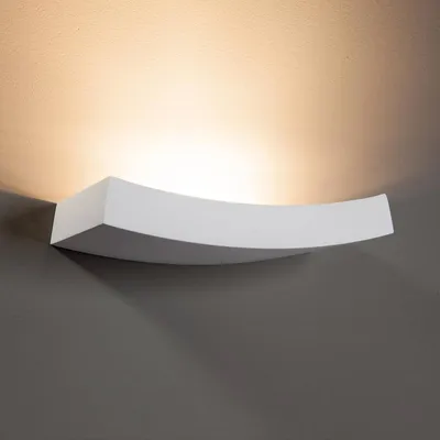 Produktbild von Lindby - Modern Design Wandleuchte weißer Gips - LeanderI 2-flammig I Wohnzimmer I Schlafzimmer - Rechteckig - LED geeignet G9