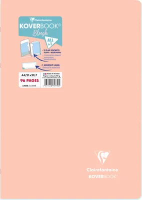 Produktbild von Clairefontaine 5x Koverbook Heft A4, 48 Blatt liniert Koralle/eisblau 971779C
