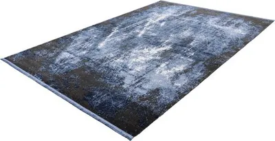 Produktbild von Pierre Cardin Elysée Lalee- Vintage - Super weich - Glänzend - Acryl Viskose - Teppich - Hotel Chic - Design Teppich schön - moderner Designer Teppich - 120x170 - blau schwarz