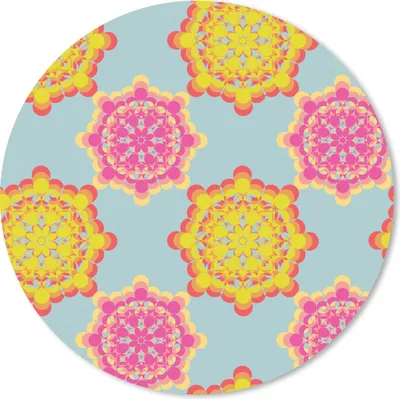 Produktbild von MuchoWow® Mauspad Mousepad Flower Power - Design - Hippie 20x20 cm - Mousepads - Maus Mat - Pad - Mausunterlage - Schreibtischmatte