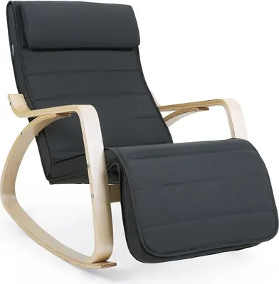 Obrázok produktu pre Hojdacie kreslo, leňoška SWING nosnosť 150kg, 67x115x91cm, antracitová